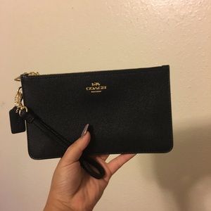 Coach double zip Lg wristlet